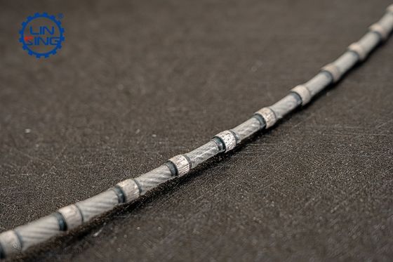 8.8mm Sintered Bead πλαστικό διαμαντένιο σύρμα πριόνι για την υψηλή ακρίβεια κόψιμο μπλοκ γρανίτη