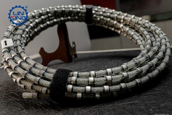 8.8mm Sintered Bead πλαστικό διαμαντένιο σύρμα πριόνι για την υψηλή ακρίβεια κόψιμο μπλοκ γρανίτη