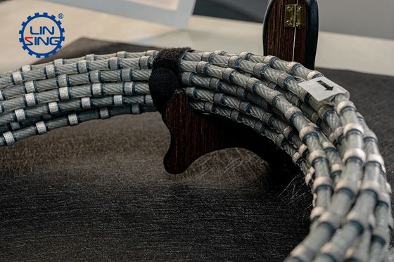 8.8mm Sintered Bead πλαστικό διαμαντένιο σύρμα πριόνι για την υψηλή ακρίβεια κόψιμο μπλοκ γρανίτη