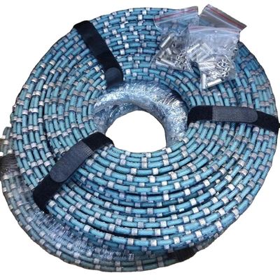 Κόψιμο 8,3 mm Bead πλαστικό διαμαντένιο σύρμα πριόνι για τετράγωνο και το προφίλ του γρανίτη μπλοκ