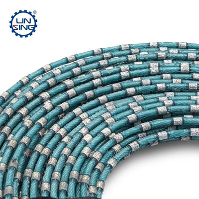 ODM Υποστηριζόμενο 7,3mm Sintered Bead πλαστικό διαμαντένιο σύρμα πριόνι για την κοπή των μπλοκ γρανίτη