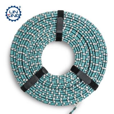 ODM Υποστηριζόμενο 7,3mm Sintered Bead πλαστικό διαμαντένιο σύρμα πριόνι για την κοπή των μπλοκ γρανίτη