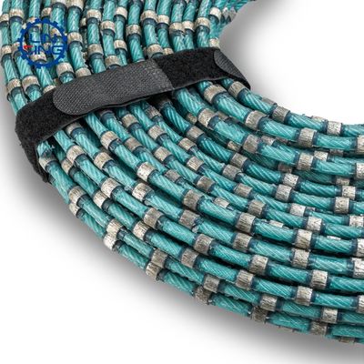 ODM Υποστηριζόμενο 7,3mm Sintered Bead πλαστικό διαμαντένιο σύρμα πριόνι για την κοπή των μπλοκ γρανίτη