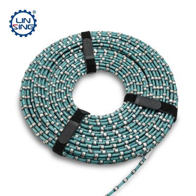 ODM Υποστηριζόμενο 7,3mm Sintered Bead πλαστικό διαμαντένιο σύρμα πριόνι για την κοπή των μπλοκ γρανίτη