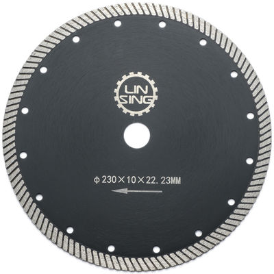 Αιχμηρότητα Τούρμπο τύπου 9 ιντσών 230mm M14 Diamond Saw Blade για την κοπή κεραμικής πέτρας