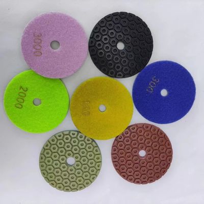 Γρανίτη μαρμάρινο πάτωμα γυαλιστερό Pad 4inch υγρή ξηρή ρητίνη Sandpaper 100mm χειριστή γουρούνι