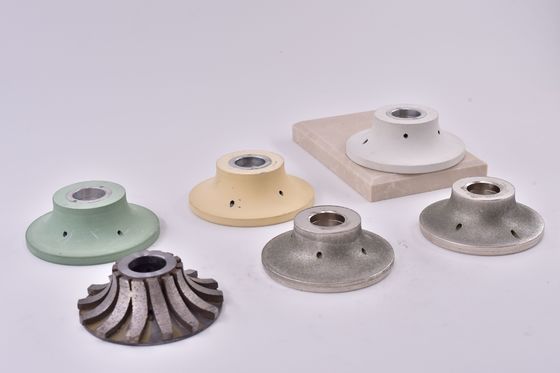 Προσαρμοσμένα χρώματα CNC Profiling Wheel για γρανίτη/μαρμάρινο σε CNC Machine Material Set