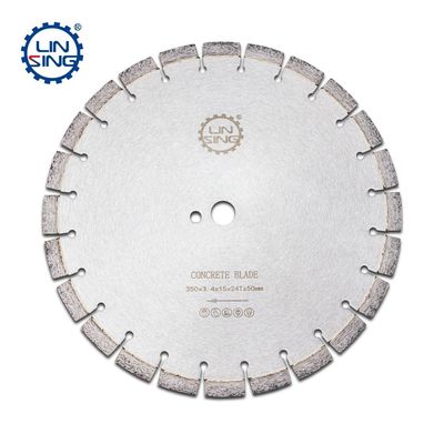 350 mm Σιδηρουργική συγκολλημένη με λέιζερ με μαργαριταρένιο πριόνι για την κοπή σκυροδέματος 24Z χωρίς θραύσματα
