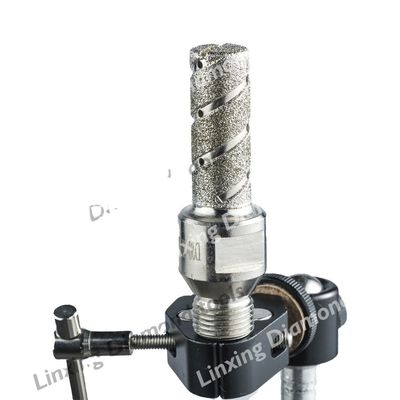 60MM μήκος ασημένιο ηλεκτροπλασμένο δάχτυλο δαχτυλίδι διαμάντι εργαλείο τρυπήματος για το μάρμαρο γρανίτη