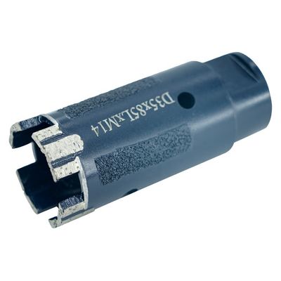 Κόκκινη πέτρα γρανίτη ξηρή γεώτρηση 35mm πυρήνα γεώτρηση με M14 προσαρμοστή και σιδηροποιημένη σκόνη