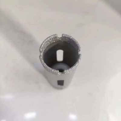 35mm M14 Διαμαντένιο Μικρό για ξηρή γεώτρηση Τμηματισμένη πορσελάνη Dekton σε βάση μαύρου χάλυβα