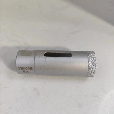 35mm M14 Διαμαντένιο Μικρό για ξηρή γεώτρηση Τμηματισμένη πορσελάνη Dekton σε βάση μαύρου χάλυβα