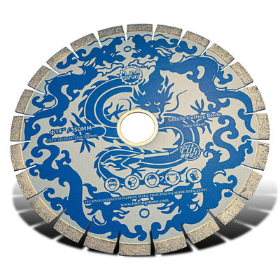 24 δόντια ανά ίντσα D350mm Diamond Saw Blade για την επαγγελματική κοπή πέτρας σκυρόδεμα